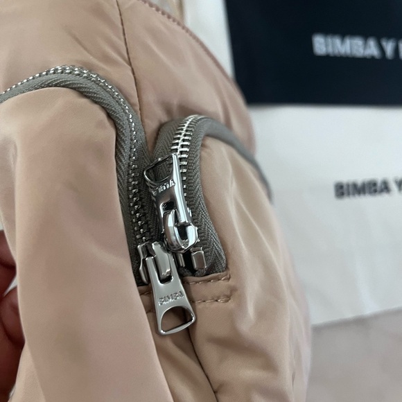 BIMBA Y LOLA Taupe Crossbody Bag Expandable Strap - Picture 12 of 16